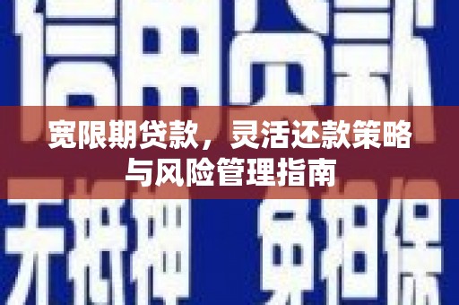 阳曲宽限期贷款，灵活还款策略与风险管理指南