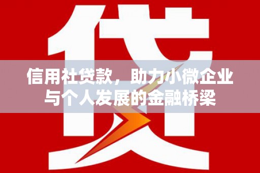 阳曲信用社贷款，助力小微企业与个人发展的金融桥梁