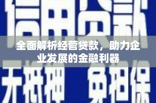 阳曲全面解析经营贷款，助力企业发展的金融利器