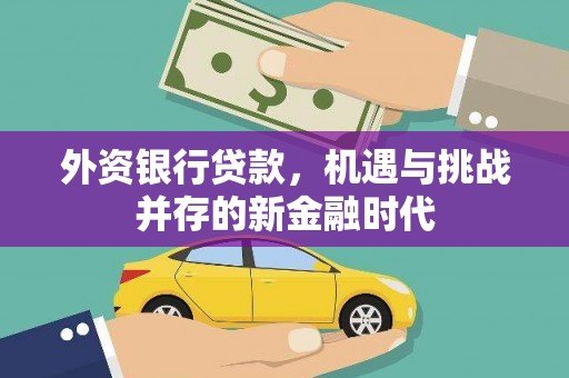 阳曲外资银行贷款，机遇与挑战并存的新金融时代