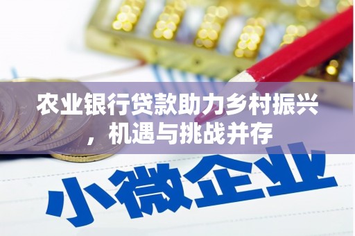 阳曲农业银行贷款助力乡村振兴，机遇与挑战并存