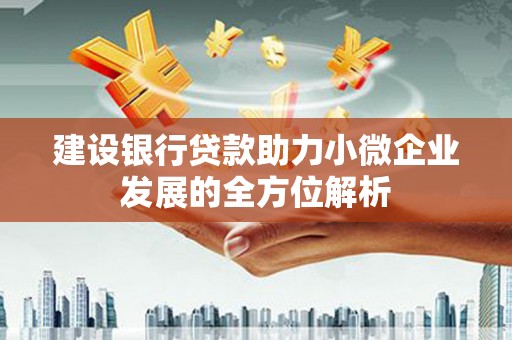 阳曲建设银行贷款助力小微企业发展的全方位解析
